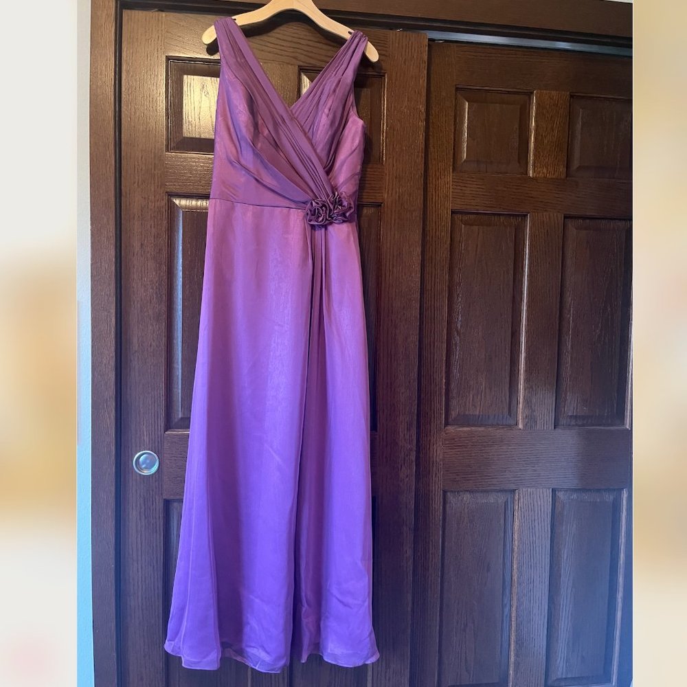 Electric Fuschia chiffon maxi size 8